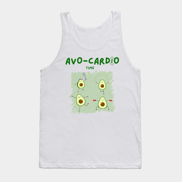 Avocado Avo-cardio time Tank Top by TigrArt